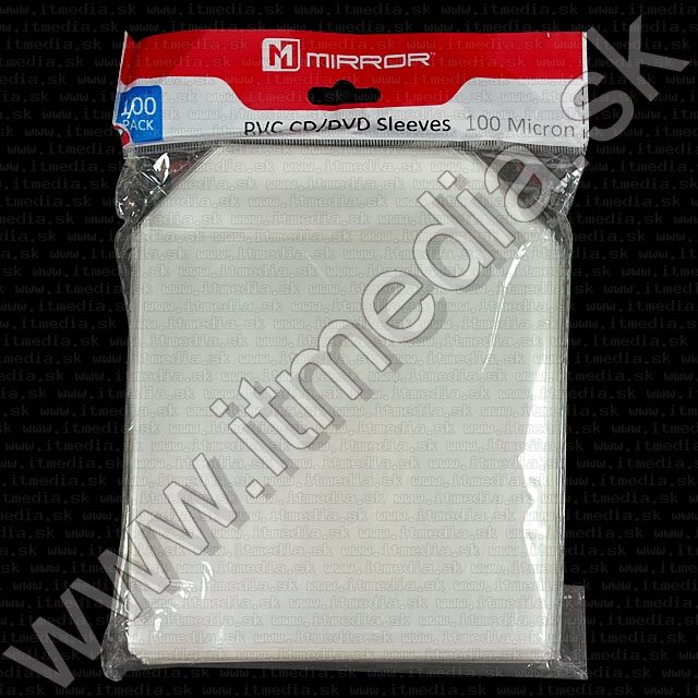 Image of Mirror PVC Plastic CD Sleeves with closer 100pk 100mc (IT8712)